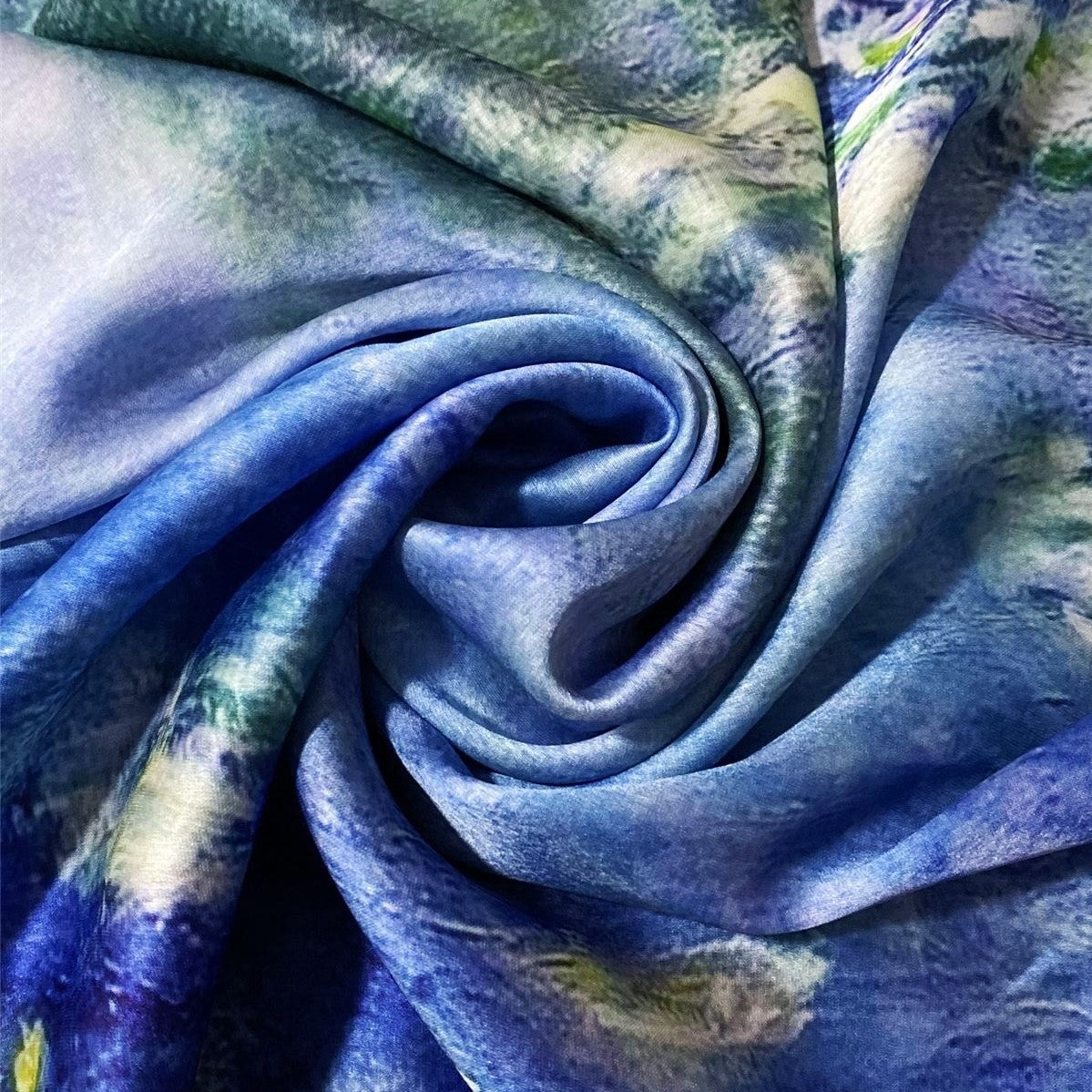 Hedvábná Šála-šátek, 70 cm x 180 cm, Claude Monet - Water Lilies