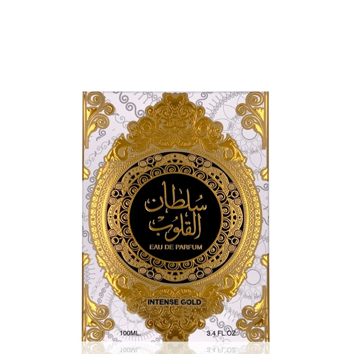 100 ml Eau de Parfume Sultan Al Quloob Intense Gold Kořeněná Dřevitá Vůně pro Muže a Ženy