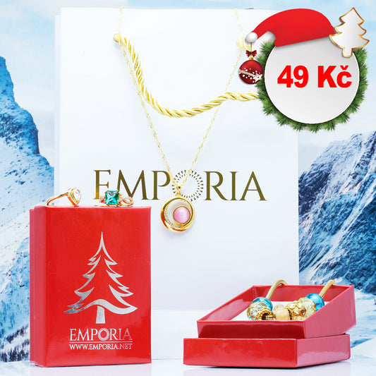 Papírová taška se zlatým logem Emporia a Dárková krabička k objednávce šperků (4434010439764)