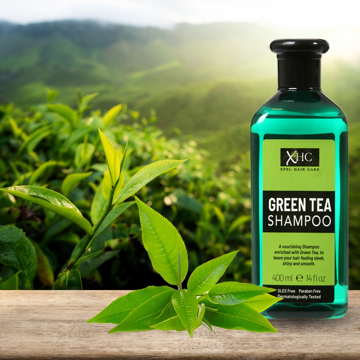 XHC Vlasový Šampon s Extraktem Zeleného Čaje proti Lupům a Vypadávání Vlasů, 400 ml 2 