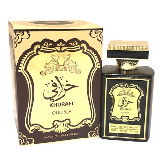 Eau de Parfum Khurafi Oud Pánský Kořeněný Parfém s vůní Balzámu a Pačuli 100 ml (4328952692820)