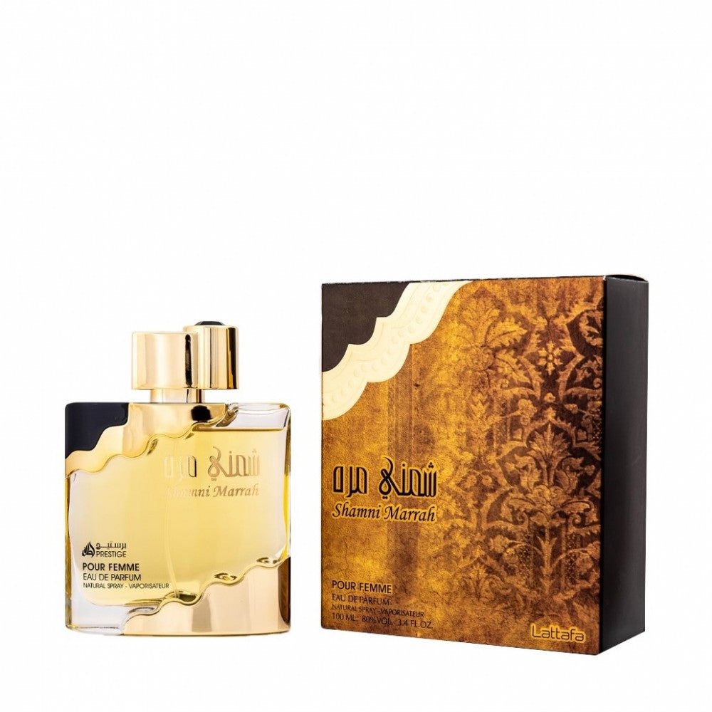 100 ml Eau de Parfum Lattafa Shamni Marrah sladká orientální vůně růže a vanilky pro ženy 1 