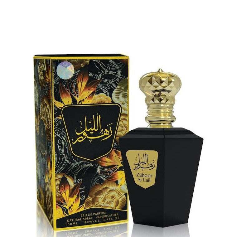 100 ml Eau de Parfume Zahoor Al Lail Sladká Vanilková Ovocná Vůně pro Muže a Ženy