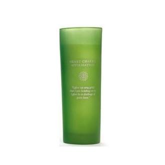 Gemporia svíčka srdeční čakry, vůně Ylang Ylang a pomeranče, s meditačním kamenem - Zelený Aventurín 1 